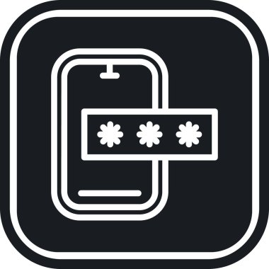 Cep telefonu. Web simgesi basit illüstrasyon