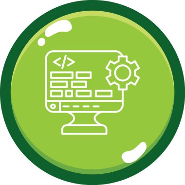 Bilgisayar. Web simgesi basit illüstrasyon