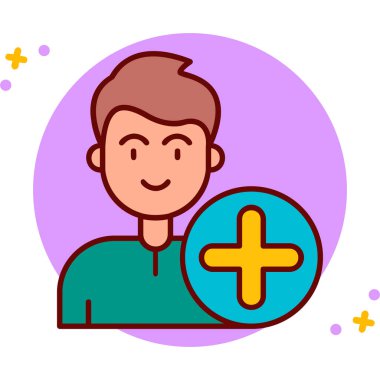 Haç simgesi olan çocuk, vektör illüstrasyon tasarımı