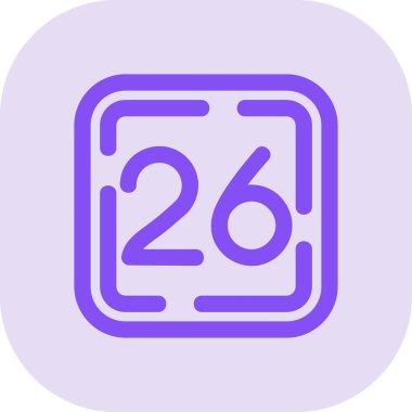 Bir takvim simgesinin vektör illüstrasyonu