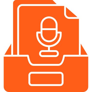 Mikrofon simgesi, basit vektör illüstrasyonu