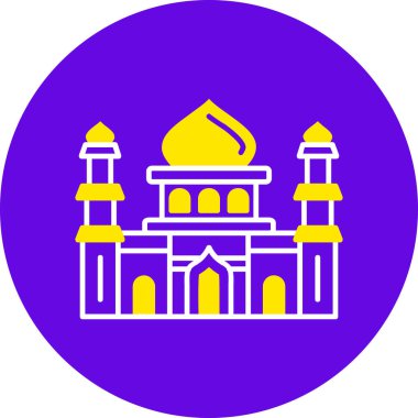 Hindistan Camii. Basit tasarım. vektör illüstrasyonu