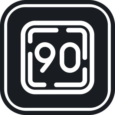 Bir 9 9 simgesinin vektör illüstrasyonu