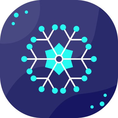 kar tanesi simgesi, vektör illüstrasyonu, düz tasarım