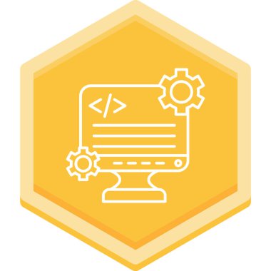 Bir dişli simgesinin modern tasarımının vektör çizimi