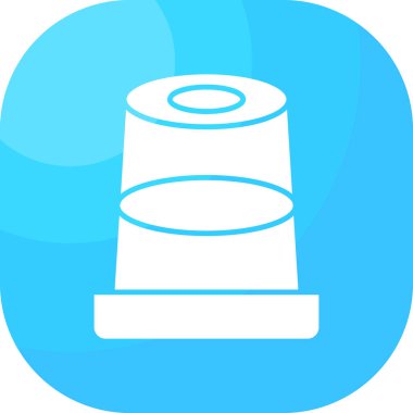 Bir kahve fincanının mavi ikonunun vektör çizimi