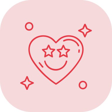 heart with stars icon, vector illustration