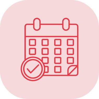 Takvim simgesi vektör illüstrasyonu