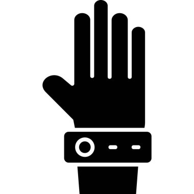 Siyah bir simgeyi tutan el..