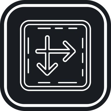 Siyah bir simgenin vektör illüstrasyonu