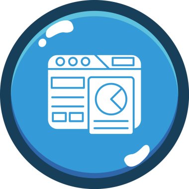 Bir çamaşır makinesi simgesinin vektör çizimi