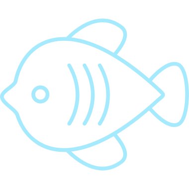 Balık vektör simgesi. Düzenlenebilir dış hat vuruşu. web tasarımı ve web tasarım uygulamaları için balık doğrusal sembolü, logo, yazdırma medyası. İnce çizgi çizimi