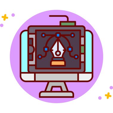 bilgisayar simgesi vektör illüstrasyonu