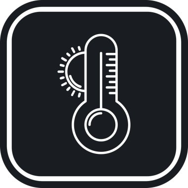 Termometre simgesi, basit vektör çizim