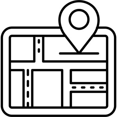 konum haritası konum simgesi ana hat biçiminde