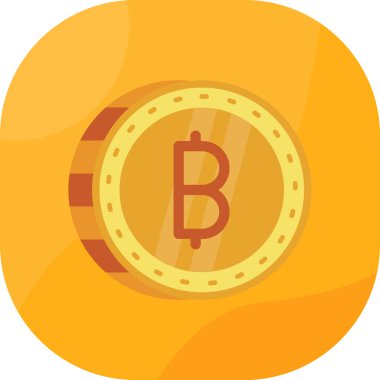 Bitcoin simgesi. düz dizayn