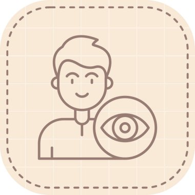 Moda stili izole edilmiş arkaplanda göz simgesi