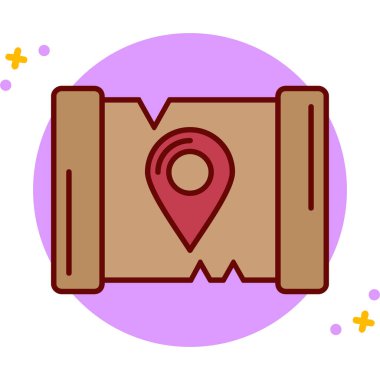 harita simgesi vektör illüstrasyonu