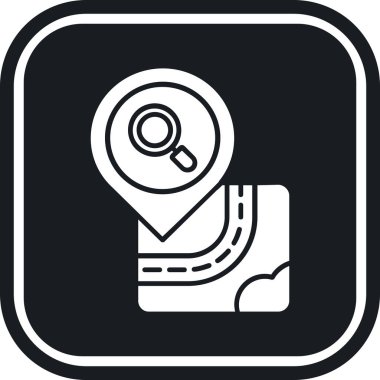 Harita haritası simgesini ana hat biçiminde bul