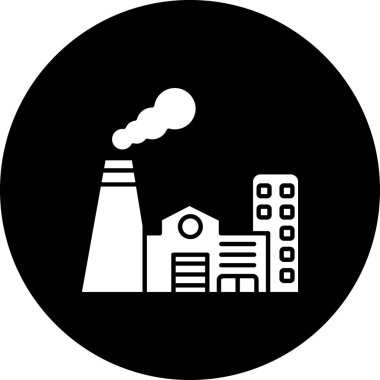 Fabrika simgesi vektör illüstrasyonu