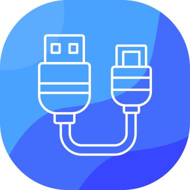 Beyaz arkaplanda izole edilmiş düz biçimdeki eklentinin vektör simgesi