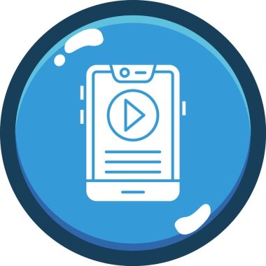 video. Web simgesi basit illüstrasyon