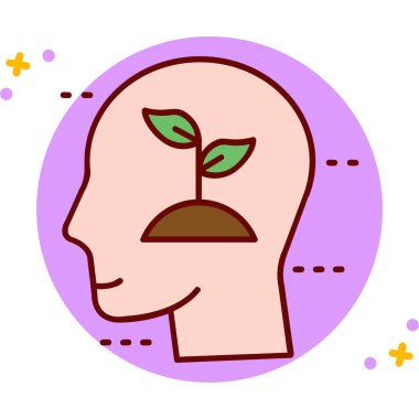 Doldurulmuş insan kafası simgesi - ana hatlar biçimi