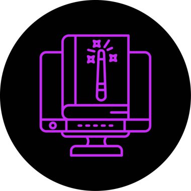 dizüstü bilgisayar simgesi, vektör illüstrasyonu