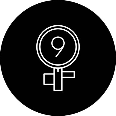 Beyaz arkaplanda basit bir şekilde izole edilmiş kadın cinsiyet simgesi simgesi