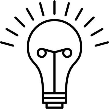 ampul simgesi vektör illüstrasyonu
