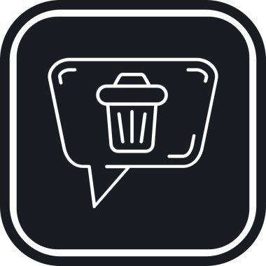 Soyut arkaplanda çöp simgesi izole edildi