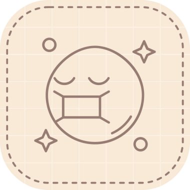 Kalbi olan bir yüzün vektör çizimi