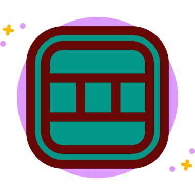 Modern ve basit bir tasarımın sevimli çizgi film karakterinin vektör çizimi