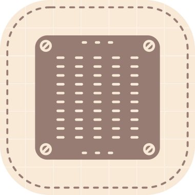 Oturma odasında halının vektör simgesi