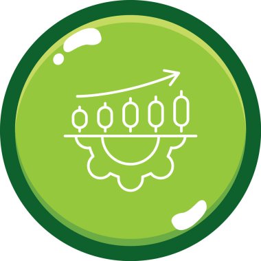 Çemberli yeşil yaprağın vektör simgesi