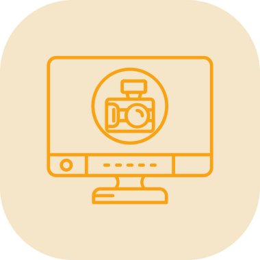 kamera simgesi vektör illüstrasyonu