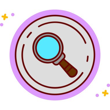 Büyüteç simgesini. Büyüteç camı vektör simgesi web için anahat çizimi