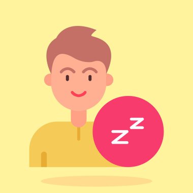 Düz tarzda bir adamın vektör illüstrasyonu