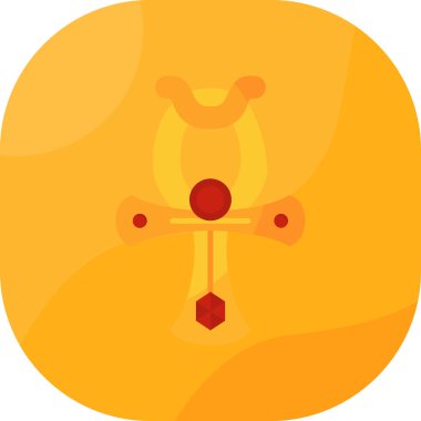 Kırmızı ve beyaz simgenin vektör illüstrasyonu