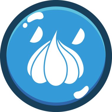 Sarımsak simgesinin vektör illüstrasyonu