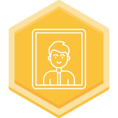 Çerçevesi olan bir adamın vektör çizimi