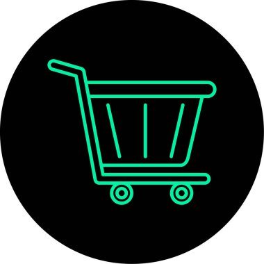 Alışveriş arabası ikon vektör illüstrasyonu