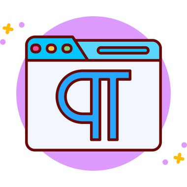 makine simgesi renk dış hat vektörü