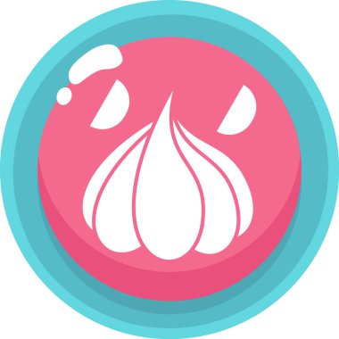 Sarımsak. Web simgesi basit illüstrasyon