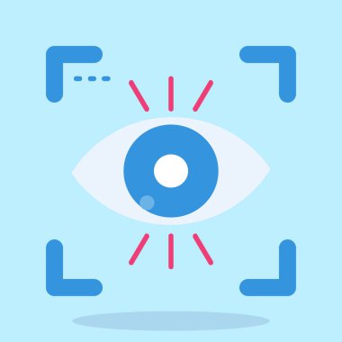 Modern düz stil göz simgesi