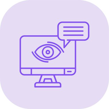 Bilgisayar gözü. Web simgesi basit tasarım