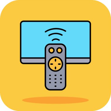 Uzaktan kumanda renk simgesi. Uzaktan kumanda vektör simgesi. düzenlenebilir vuruş