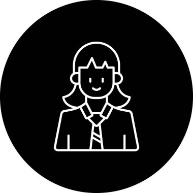 Kadın avatar simgesinin vektör illüstrasyonu