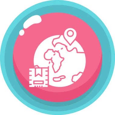 dünya haritası konum vektör illüstrasyonu