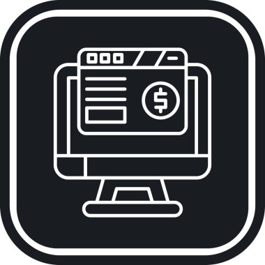 Web simgesi, basit vektör illüstrasyonu